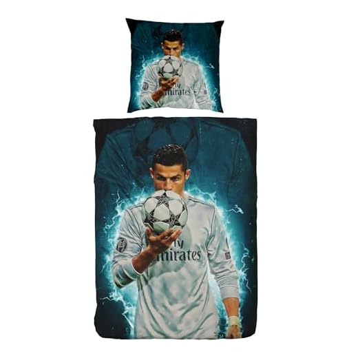 Fußball Bilder Cristiano Ronaldo Bettwäsche Sets 135x200cm,Schlafkomfort Bettbezug mit 1 Kissenbezug 80 x 80cm Mikrofaser,2-Teiliges Set 6 Hsewudwsd Fußball Star Charakter Mikrofaser 135x200cm Bettbezug Mit Reißverschluss Und 80x80cm Kissenbezug Bettwäsche Set