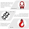YATOINTO Adjustable Chain Sling 10FT 5/16, 3.18 Ton G80 Alloy Steel Double Leg Slings with 2 Safety Grab Hooks, 2 Way Chain Slings Heavy Duty with Standard Marking