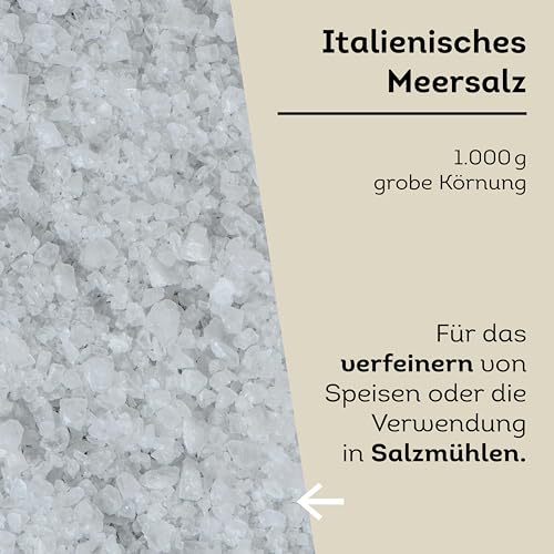 Küper Selection Meersalz - 1000g grobes Salz zum Würzen und Verfeinern - ohne Zusätze oder chemische Nachbehandlung