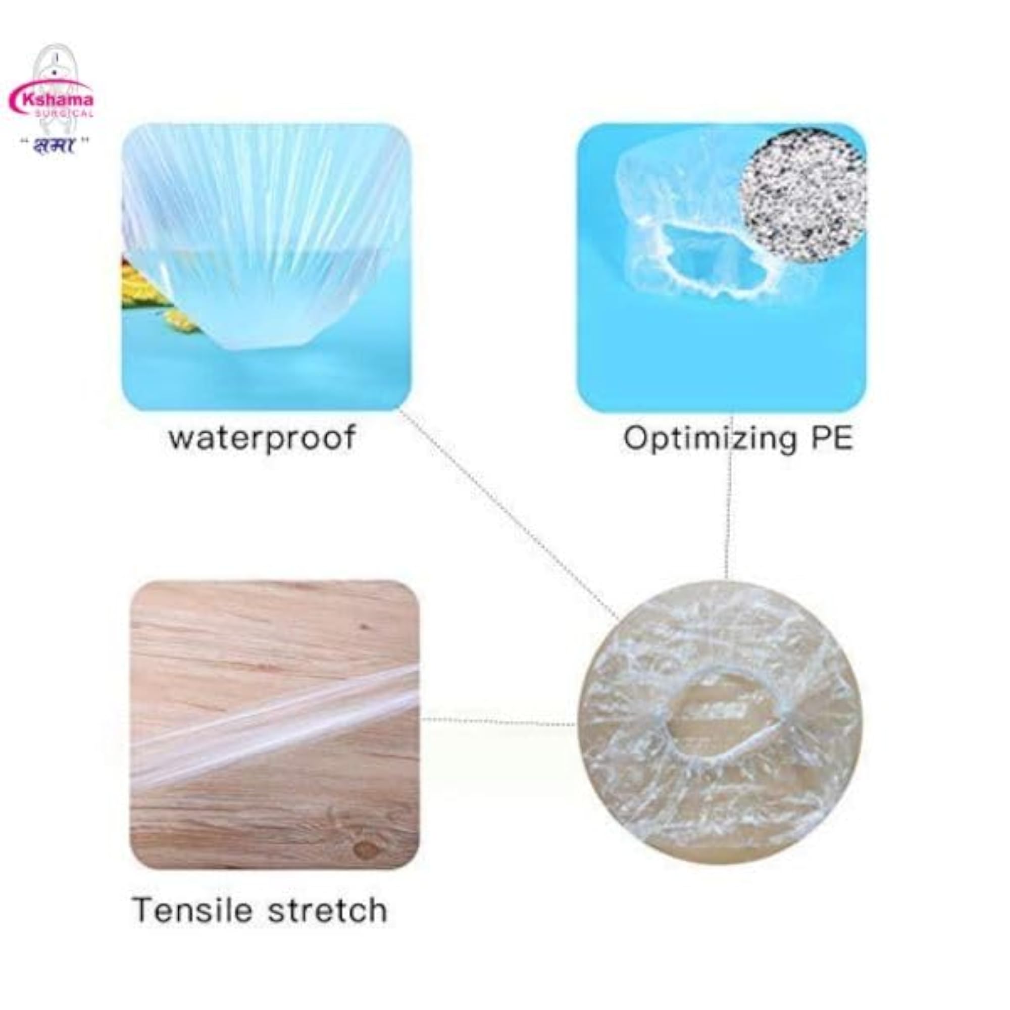 Disposable Shower Caps for Hair Protection, Reusable