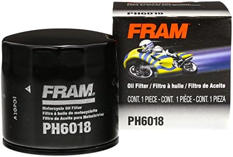 FRAM Extra Guard PH6018 Motorcycle Replacement Oil Filter, Fits Select Aprilia, Artic Cat, Kymco, and Suzuki Models