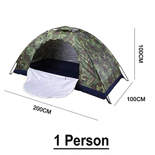 Tienda de campaña portátil para 1 persona al aire libre, senderismo, viajes, camuflaje, camping, siesta