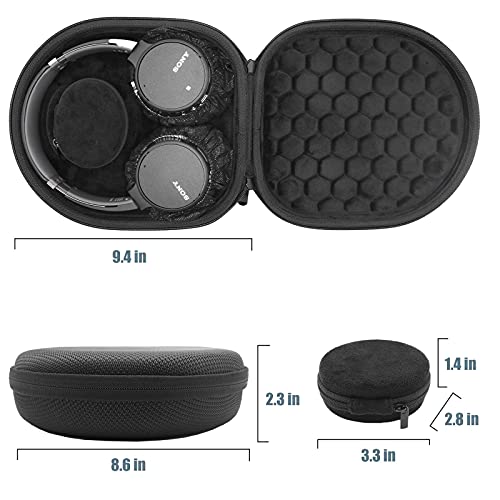 Procase Hard Case For Sony Wh1000Xm5/ Wh1000Xm4/ Whxb910N/ Whch710N/ Whxb900N/ Bose 700/ Qc35 Ii Wireless Noise Cancelling Headphones, Travel Carrying Bag With 2 Dust Covers & A Storage Case -Black #TOP2