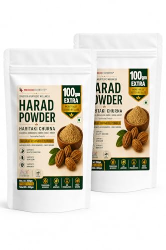 Image of Harad Powder - Harad Churna | Kadukkai, Karakkaya, Harde, Hirda, Inknut | Terminalia Chebula | FSSAI Certified, Lab Tested, No Additives | 350gm + 100gm Free | Pack of 2