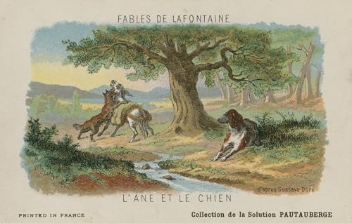 Affiche graffiti l'âne et le chien Gustave Doré pour salon moderne 60x90cm