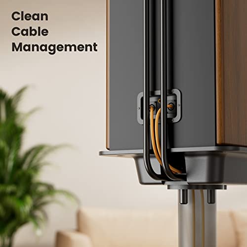 Perlegear Speaker Stands - Hight Adjustable Extend 22'' To 39'' For Satellite Speakers, Small Bookshelf Speaker Stands Holds 9 Lbs, Stable With Weighted Base For Bose Jbl Sony Vizio Yamaha #TOP4