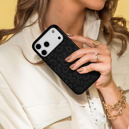 Svanove Cheetah Print Phone Case for iPhone 17 Pro Max Case Girly, Cute Leopard Case for Women, Luxury Trendy Retro Cool Animal Print Design, Aesthetic Pattern Y2k Slim Hard Shell Plastic Cover, Black by Svanove - Used condition - Image 7