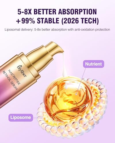 Image of Retinol Peptides Serum for Face: Anti Aging Collagen NAD+ Hydration Serum for Wrinkles Fine Lines, Firming Face Neck Skin for Women Men Day Night