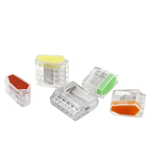 AARTERZZA Wire Connector 252 253 254 255 Compact Splitter Lamp Wiring Cable Connector Push-in Conductor Terminal Block(255,50 PCS)