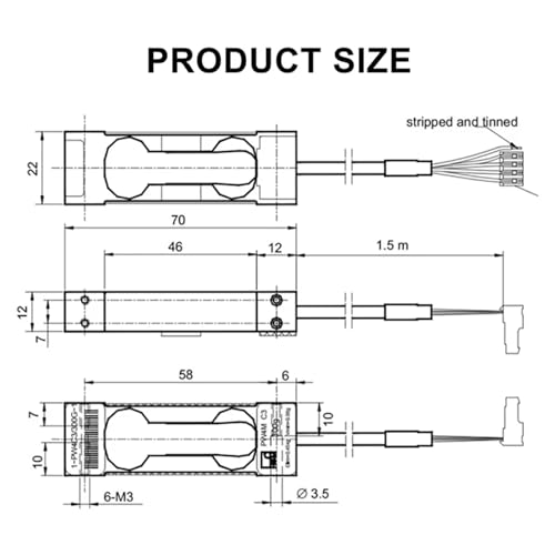 Cellules de charge miniatures monopoint PW4MC3 2KG, haute précision C3 - 6
