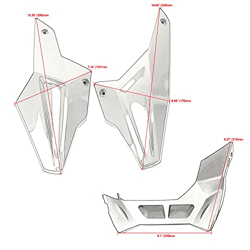 Motorcycle Lower Bellypan Fairing Engine Spoiler Guard Protection Cowling Fairing Body Frame Panel Chassis Protector Fit for F900R F900XR 2020 2021 2022 2023(Black) - Thumbnail 5