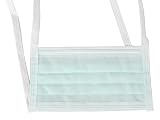 Afluid 4-lagige Chirurgische Maske BFE 98%, MD CE Klasse I Typ IIR, unsteril, Einweg, Hellblaue Farbe, extra lange 80 cm Schnürung, Anpassungsfähiges Nasenschutz; 12 Box mit 50 Einheit (600 Stück)