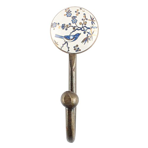 Image of IndianShelf 6 Set Ceramic Heavy Duty Decorative Key Holder, Key Wall Hooks for Hanging Coats, Jackets, Leash, Hat, Towel, Backpack, Purse, Handbag :White