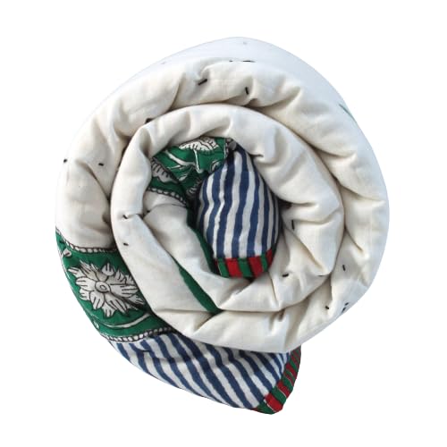 Couvre-lit en coton Kantha fait main de Aashita Creations
