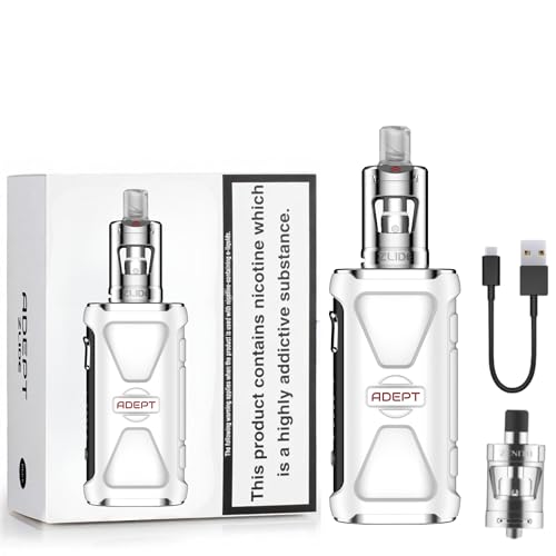 INNOKIN Adept Zlide Vaping Kit – Waterproof E Cigarette Starter Kit with 11–17W Auto Wattage, 2ml Zlide Tank, Long-Lasting 3000mAh Built-in Battery – E Cigarette, No Nicotine (WHITE)
