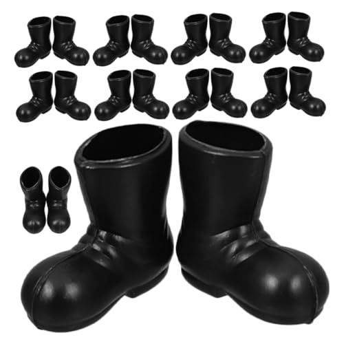 SUPVOX 20pcs Miniature Santa Claus Boots Cute Christmas Ornaments for Dollhouse Mini Gnome Shoes Model Festive Table Centerpiece for DIY Projects and Holiday Decorations