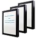 Natural art 11x14 Inch Removable Stretched Canvas with Reusable Frames Pack of 3 for Paintings Black