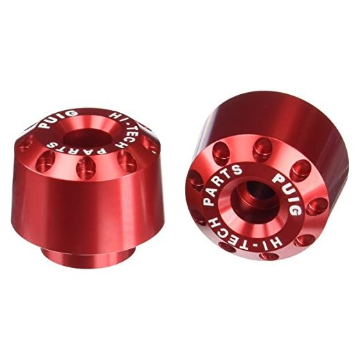 Puig 6199R Contrapesos Aluminio, Color Rojo