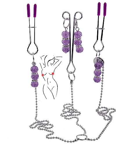 Accesorios De Masaje De Acero Inoxidable Confiables Y Duraderos, Clips Extensibles Fáciles De Usar, Juegos Deportivos Para Amigos, Actividades En Interiores Para Parejas, Regalos Morados