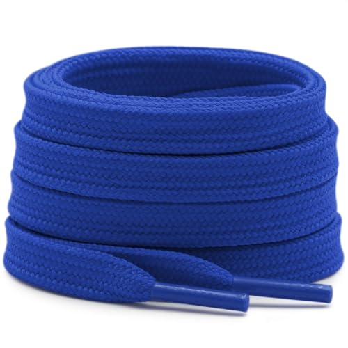 Image of DELELE Solid Flat Shoelaces Hollow Thick Athletic Shoe Laces Strings 2 Pair