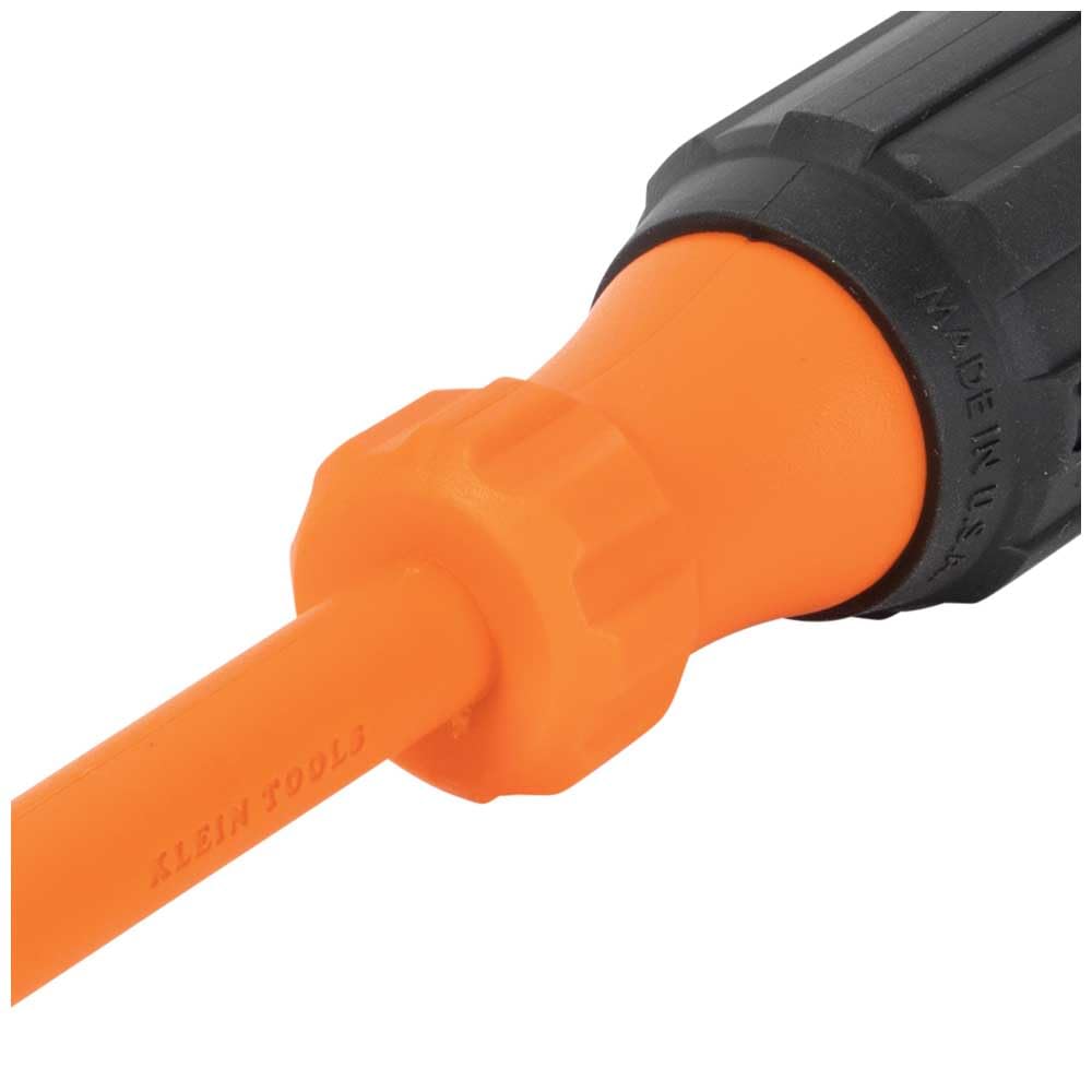 Klein Tools 6836INS Isolierter Schraubendreher, 1000 V #2 Kreuzschlitz-Schraubendreher mit 15,2 cm Schaft, Spitzen-Ident, gepolsterter Griff