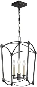Feiss Generation Lighting-Sean Lavin-Chandelier 3 Light Steel in Period Inspired Style-12 Inch Wide by 20.38 Inch Tall-Smith S