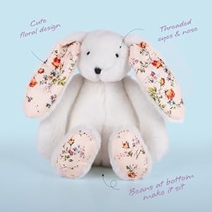Artcreativityeasterblossombunnyplushforkids12incheswhiteplushstuffedrabbitwithfloralblossomprintearsandfeetforgirlseasterstuffedanimalgiftsforkids Urban Country Home Decor Artcreativity easter blossom bunny plush for kids 12 inches white plush stuffed rabbit with floral blossom print ears and feet for girls easter stuffed animal gifts for kids urban country home decor