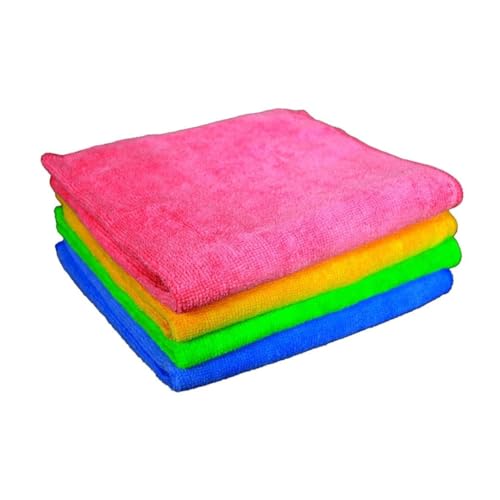 Image of Ultra Soft Microfiber Cleaning Cloths for All Surfaces Pack of 1 (12pcs Each Pack) Eco-Friendly Reusable Dust Cloths, Multi-Color Super Absorbent Bamboo Fiber Rags for Multi use