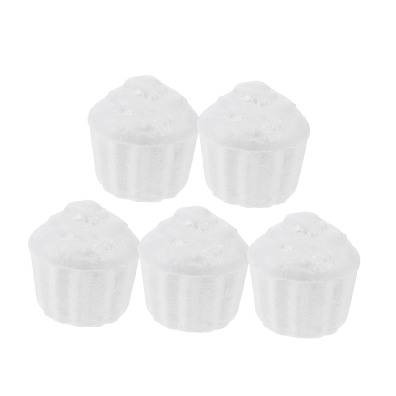 Hemobllo Modèles de Gâteau en Mousse Blancs pour Décoration Créative 5 Pièces Accessoires pour Travaux Manuels et Pâtisserie DIY la Main