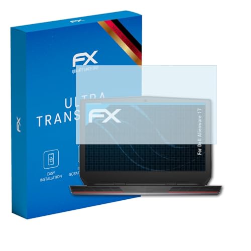 atFoliX Schutzfolie kompatibel mit Dell Alienware 17 Folie, ultraklare FX Bildschirmschutzfolie (2X)