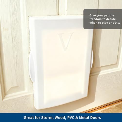 Medium Dog Door Snap-On Closing Panel, Compatible with PetSafe Plastic and Extreme Weather Pet Doors Medium 700-1099 | Affordable White Panel Pet Door Cover - Thumbnail 4