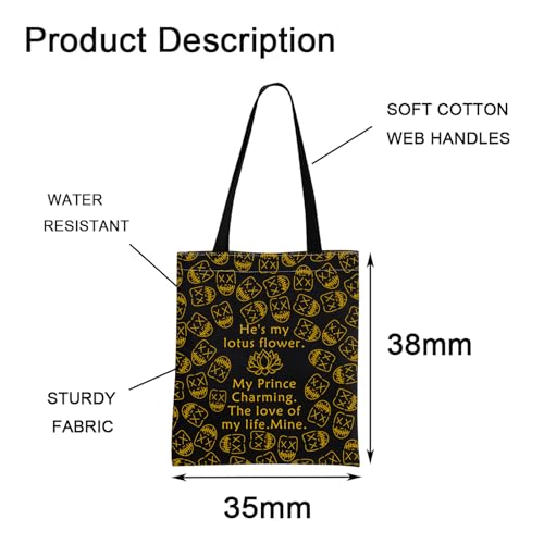 Bolso Tote He’s My Lotus Flower Book Gift miniatura 3