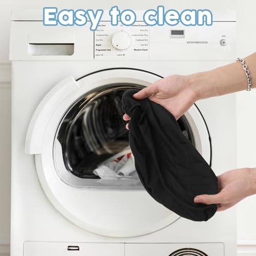 Innohhustle 603364_1_HSIBPX9K 2Pcs Toilet Tank Lid Cover Black Universal Toilet Seat Cover Replacement Toilet Top Cover Soft And Absorbent Toilet Lid Covers thumb #3