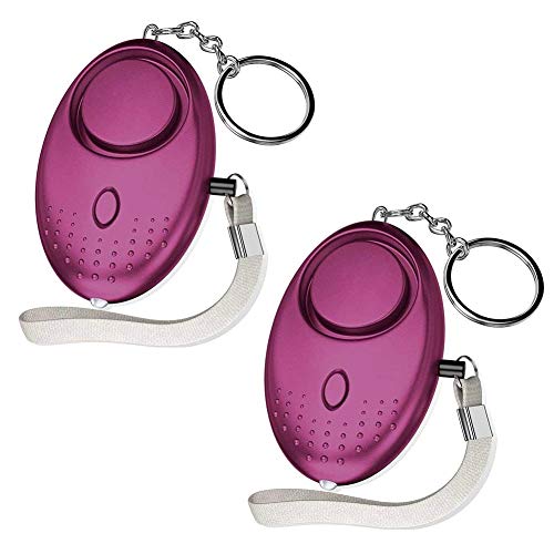 Alarme personnelle d'urgence, 2 Pack Anti-agression Antivol 140db Porte Clé avec Torche Alarme de Sécurité Mini Loud Auto Défense Personal Security Alarm pour Enfants Femmes Personnes âgées étudiant Cover