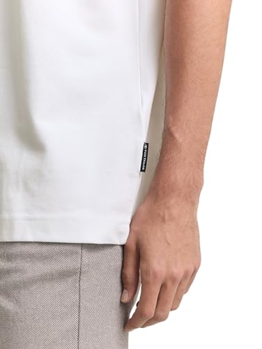 TOM TAILOR Herren Klassisches T-Shirt mit Piqué-Struktur, White, M – Ansicht 5