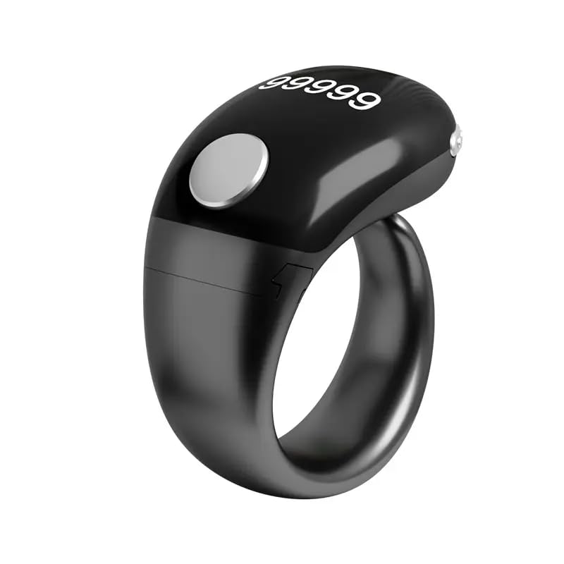 Image of WELTHERM S-9 Smart Digital Tasbih Counter Ring for Muslim Prayer | HD OLED Display | Adjustable Size | Rechargeable Zikr Counter | Vibration Alerts | Islamic Gift for Men & Women (Counter Ring S-12)