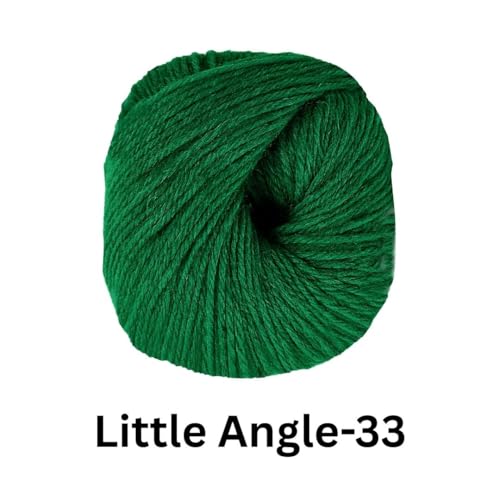 Image of VCR 4 Ply Dark Green Little Angle Yarn, 25 Grams, 92 Meters Length, 100% Acrylic Soft Baby Knitting Yarn for Crochet, Newborn Sweaters, Soft Baby Socks, Mittens and Leggings, Pack of 1