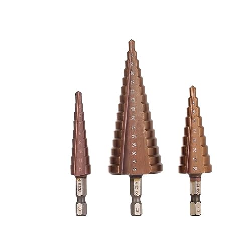 Miniatura 8 de M35 - Juego de brocas de doble espiral (3 piezas, 4-124-200.157-1.260 in), taladro hexagonal de 0.23 pulgadas para metal, acero inoxidable,