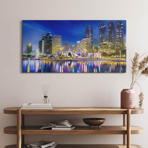 Tableaux 100x50cm colorés pour salon moderne Wallfluent