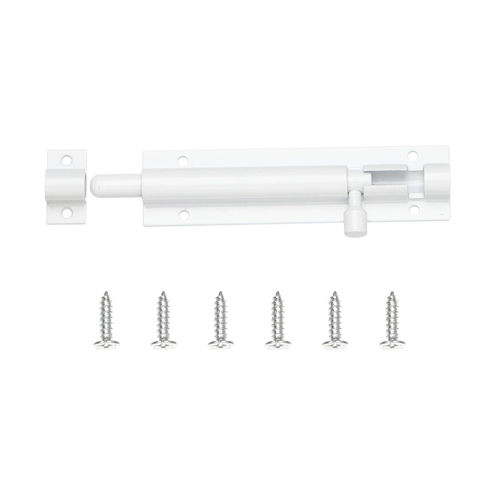 Door Lock Bolts， Door Bolt Locks Multicolor Aluminum Alloy 2-8inch(White,8inch)