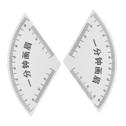 MERRYHAPY 2個製画眉補助尺 正確な計測で左右対称の眉を素早くデザイン 眉形形成用ステンシル 定規付きメイクアップ補助ツール