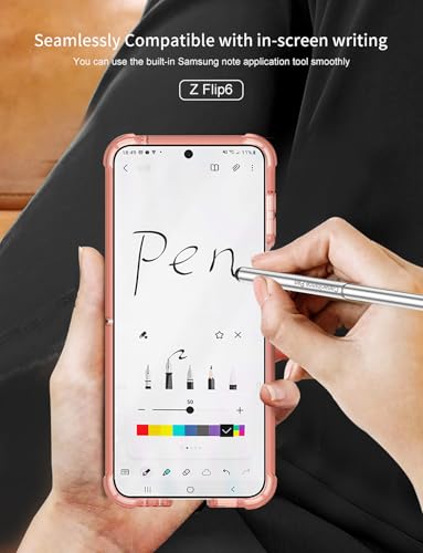 Coque Samsung Flip 6 antichoc transparente avec stylet et anneau de support - 6