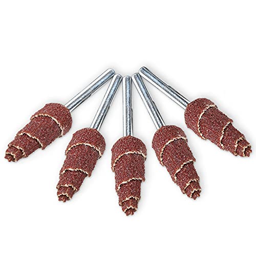 Yklp SY20187029709 20Pcs Sanding Cone Grinding Wheel，Cone Shape Sandpaper Tapered Cartridge Roll Sanding Polishing Flap Wheel 80 Grit thumb #4