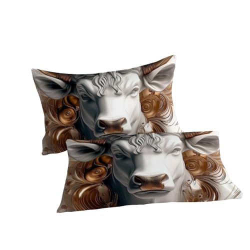 Housse de couette vache d'or 200x200 microfibre imprimé 3D avec taies - 7