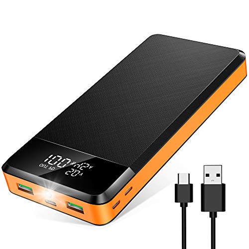 Power Bank 30000mAh:Power Bank Fast Charging PD25W 3 Output & 3 Input USB C, LED Screen Display, LED Flashlight, Portable Charger High Capacity External Battery Packs for Smart Phones, Tablets