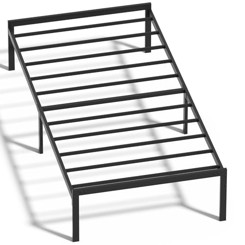 �x�b�h�t���[�� �V���O�� �x�b�h �V���O�� Basic Bed Frame �x�b�h�t���[�� ��97/120cm -2026 ���萫UP �ω׏d300kg �ȒP�g���� ���^�� 6�{�r�T�|�[�g �u���b�N �� �ȈՃx�b�h (��97)