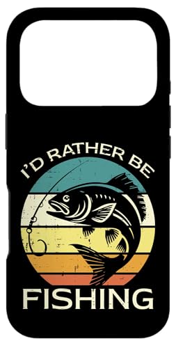 Id Rather Be Fishing Pêcheur rétro pour Hommes, Femmes, Enfants Coque pour iPhone 17 Pro