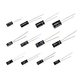 Befestigung: THT Terminals Voltury Elektrolytkondensator-Set 01 A LowESR 105 °C Terminals THT 1uF 2,2uF 3,3uF 4,7uF 10uF 22uF 33uF 47uF 100uF 220uF 330uF 470uF 10 V 16 V 25 V 50 V Elektrolytkondensator Kit