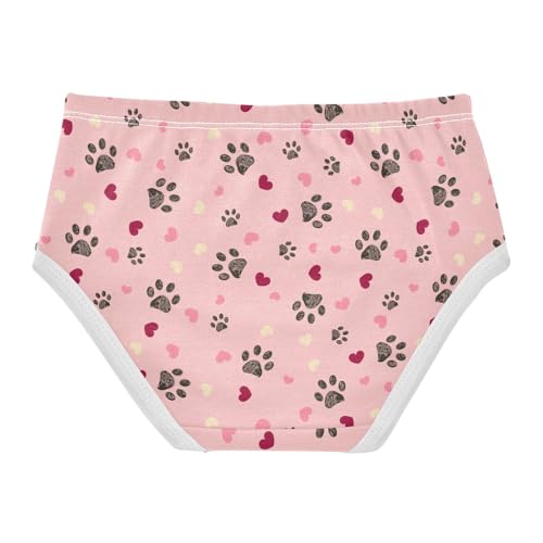 Girls' Underwear Dog Paw Print Cotton Stretch Comfort Toddler Panties2