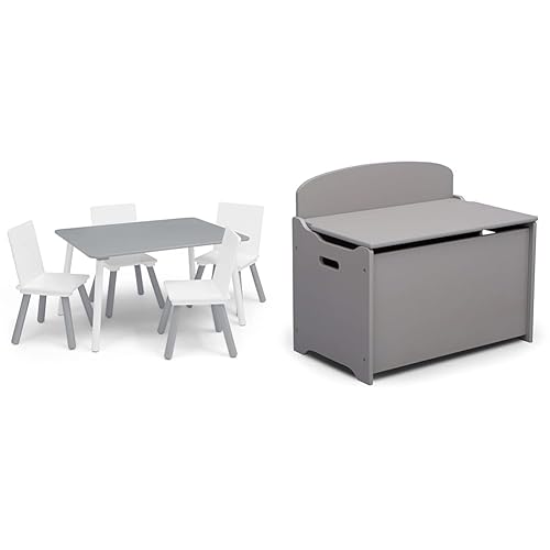 Miniatura 39 de Delta Children Juego de mesa y silla para niños (4 sillas incluidas), gris/azul Gris/Azul,Gris/Blanco,Colores Naturales/Primarios,Blanco/Rosa